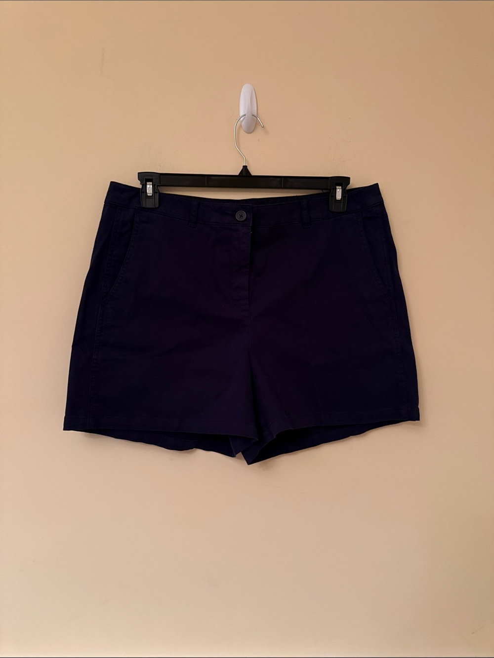 NWT J. Crew Dark Navy Cotton Bermuda‎ Shorts Size 14